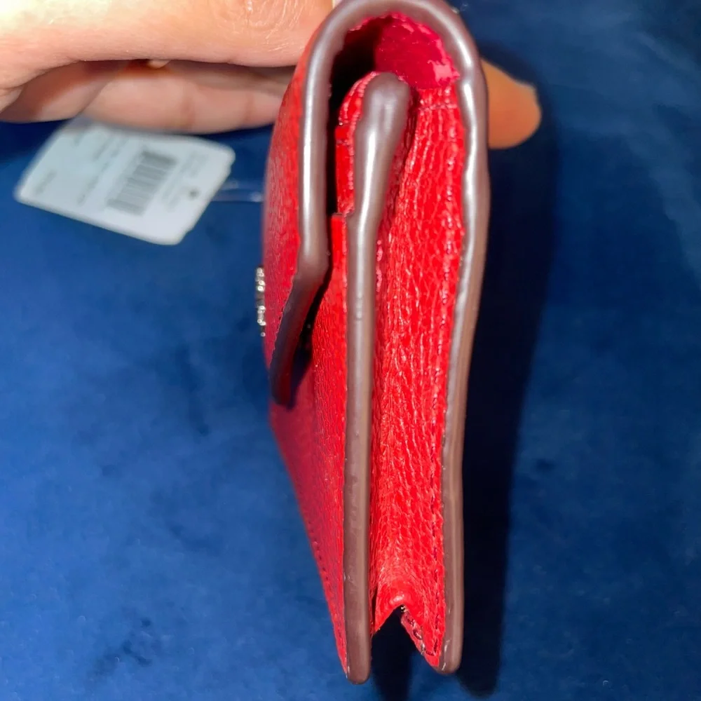 Coach Red Leather Wallet - Picture 6 of 7